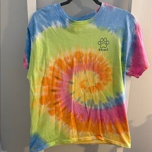 PAWZ Multicolor Tie-Dye Short Sleeve Tee